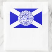 Sticker Rectangulaire Drapeau de Charlotte, Caroline du Nord (Sac)