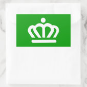 Sticker Rectangulaire Drapeau de Charlotte, Caroline du Nord (Sac)