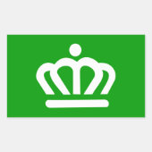 Sticker Rectangulaire Drapeau de Charlotte, Caroline du Nord (Devant)