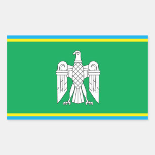 Sticker Rectangulaire Drapeau de Chernivtsi Oblast, Ukraine