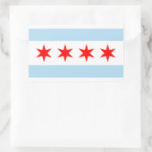 Sticker Rectangulaire Drapeau de Chicago (Sac)