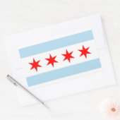 Sticker Rectangulaire Drapeau de Chicago (Enveloppe)
