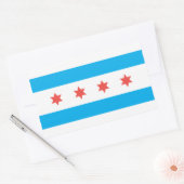 Sticker Rectangulaire Drapeau de Chicago (Enveloppe)