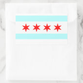 Sticker Rectangulaire Drapeau de Chicago (Sac)