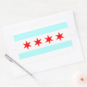 Sticker Rectangulaire Drapeau de Chicago (Enveloppe)