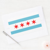 Sticker Rectangulaire Drapeau de Chicago City (Enveloppe)