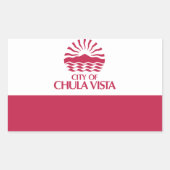 Sticker Rectangulaire Drapeau de Chula Vista, Californie (Devant)
