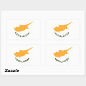 Sticker Rectangulaire Drapeau de Chypre (Feuille)