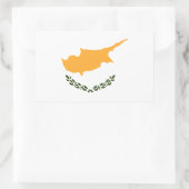 Sticker Rectangulaire Drapeau de Chypre (Sac)