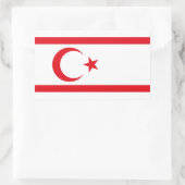 Sticker Rectangulaire Drapeau de Chypre du Nord (Sac)