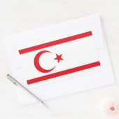 Sticker Rectangulaire Drapeau de Chypre du Nord (Enveloppe)