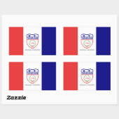 Sticker Rectangulaire Drapeau de Cleveland, Ohio (Feuille)