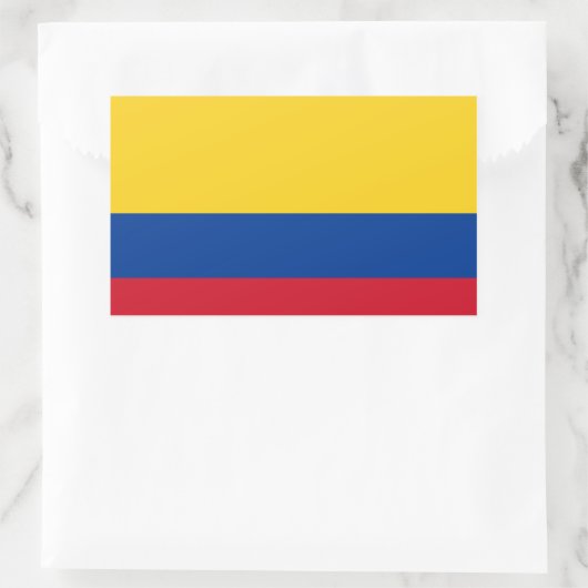 Sticker Rectangulaire Drapeau de Colombie (Sac)