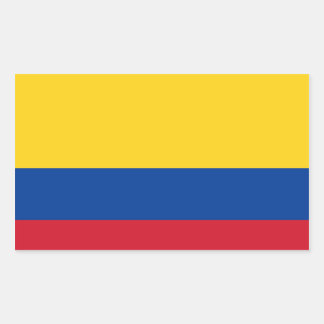 Sticker Rectangulaire Drapeau de Colombie