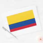 Sticker Rectangulaire Drapeau de Colombie (Enveloppe)