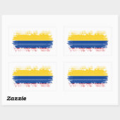 Sticker Rectangulaire Drapeau de Colombie (Feuille)