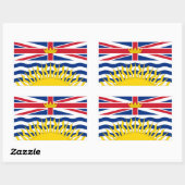 Sticker Rectangulaire Drapeau de Colombie-Britannique (Feuille)