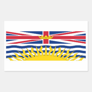 Sticker Rectangulaire Drapeau de Colombie-Britannique