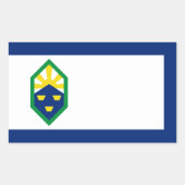 Sticker Rectangulaire Drapeau de Colorado Springs, Colorado (Devant)