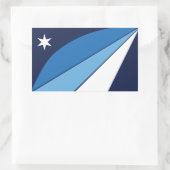 Sticker Rectangulaire Drapeau de Columbia, Caroline du Sud (Sac)