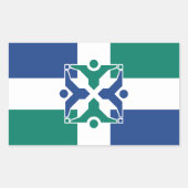 Sticker Rectangulaire Drapeau de Columbia, Missouri (Devant)