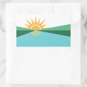 Sticker Rectangulaire Drapeau de Coral Springs, Floride (Sac)