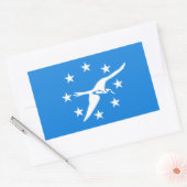 Sticker Rectangulaire Drapeau de Corpus Christi, Texas (Enveloppe)