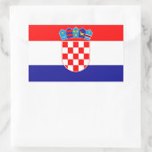 Sticker Rectangulaire Drapeau de Croatie (Sac)