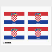 Sticker Rectangulaire Drapeau de Croatie (Feuille)