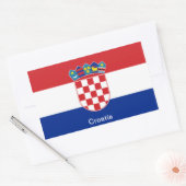 Sticker Rectangulaire Drapeau de Croatie (Enveloppe)