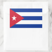 Sticker Rectangulaire Drapeau de Cuba (Sac)