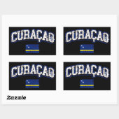 Sticker Rectangulaire Drapeau de Curaçao (Feuille)