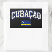 Sticker Rectangulaire Drapeau de Curaçao (Sac)