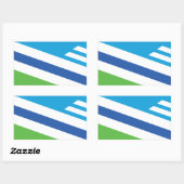 Sticker Rectangulaire Drapeau de Dayton, Ohio (Feuille)