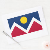 Sticker Rectangulaire Drapeau de Denver, Colorado (Enveloppe)