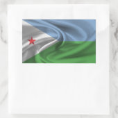 Sticker Rectangulaire Drapeau de Djibouti (Sac)