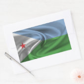Sticker Rectangulaire Drapeau de Djibouti (Enveloppe)