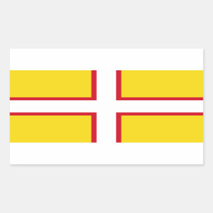 Sticker Rectangulaire Drapeau de Dorset