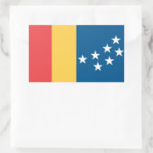 Sticker Rectangulaire Drapeau de Durham, Caroline du Nord (Sac)