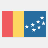 Sticker Rectangulaire Drapeau de Durham, Caroline du Nord (Devant)