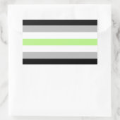 Sticker Rectangulaire Drapeau de fierté agender (Sac)