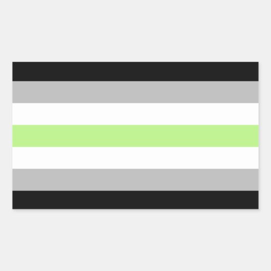 Sticker Rectangulaire Drapeau de fierté agender (Devant)