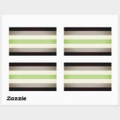 Sticker Rectangulaire Drapeau de fierté agender (Feuille)