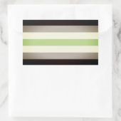 Sticker Rectangulaire Drapeau de fierté agender (Sac)