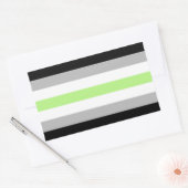 Sticker Rectangulaire Drapeau de fierté agender (Enveloppe)