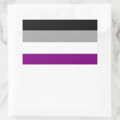 Sticker Rectangulaire Drapeau de fierté asexué (Sac)