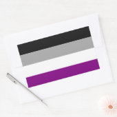 Sticker Rectangulaire Drapeau de fierté asexué (Enveloppe)