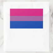 Sticker Rectangulaire Drapeau de fierté bisexuel (Sac)