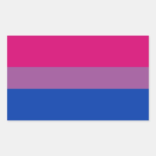 Sticker Rectangulaire Drapeau de fierté bisexuel (Devant)