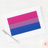 Sticker Rectangulaire Drapeau de fierté bisexuel (Enveloppe)